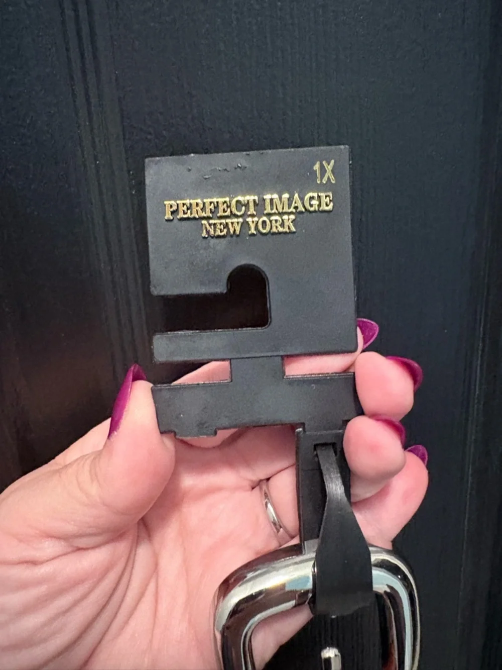 N/A black leather